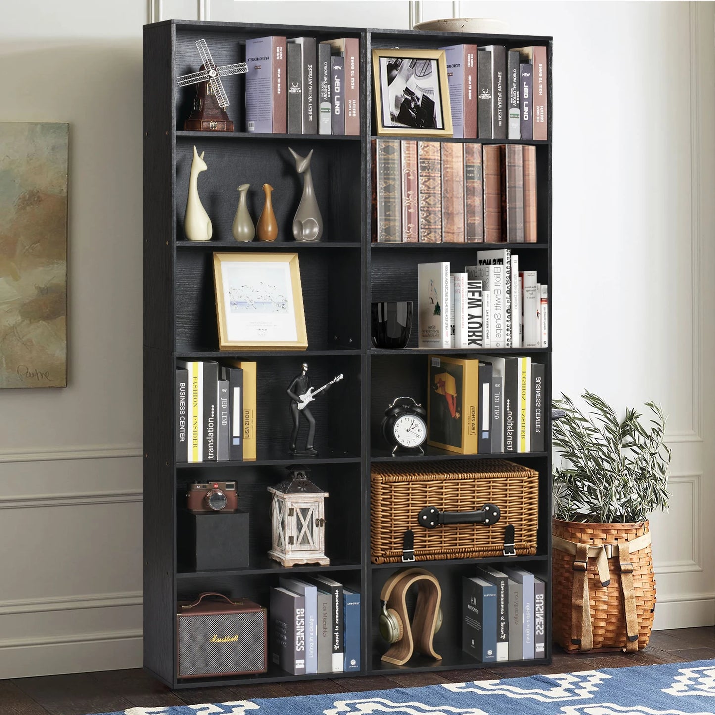 Tall Luxe Bookcase with Display Shelves