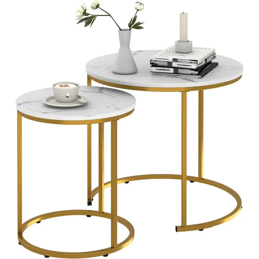 Chic Marble Nesting Tables